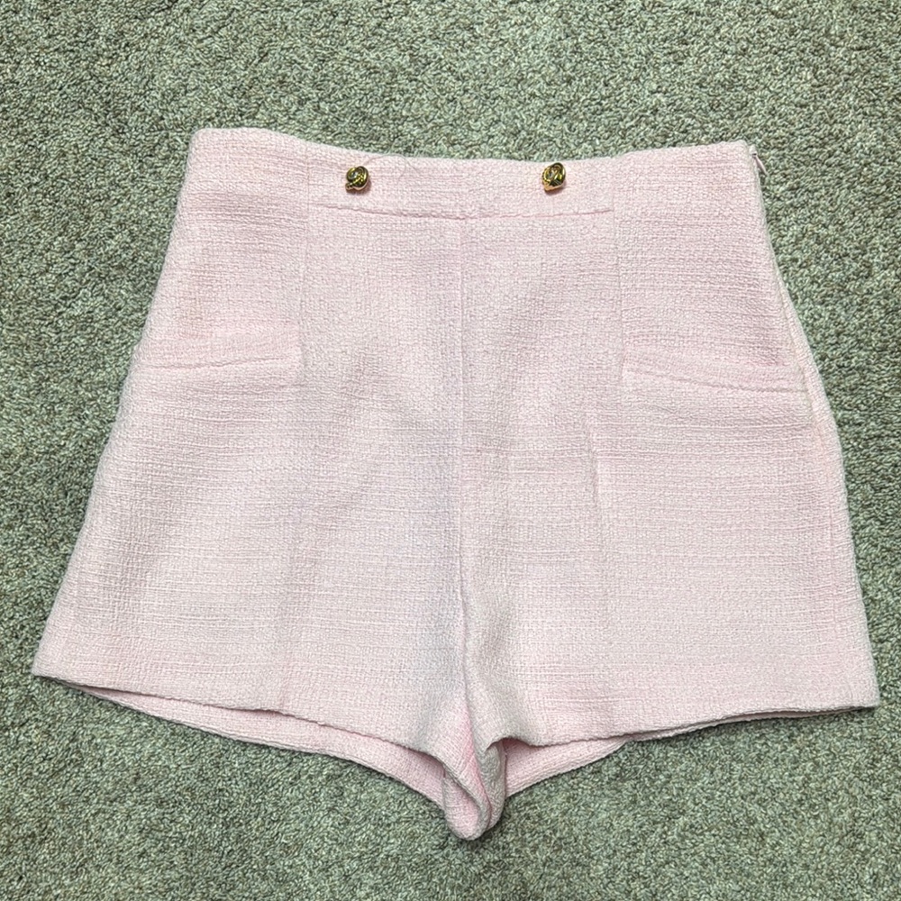 Pink Tweed Zara Shorts